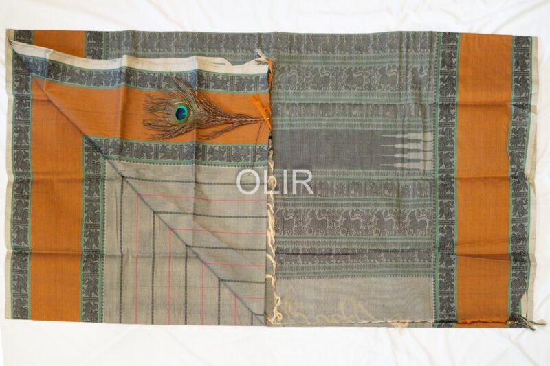 Handloom Kanchi Cotton Saree - Image 2