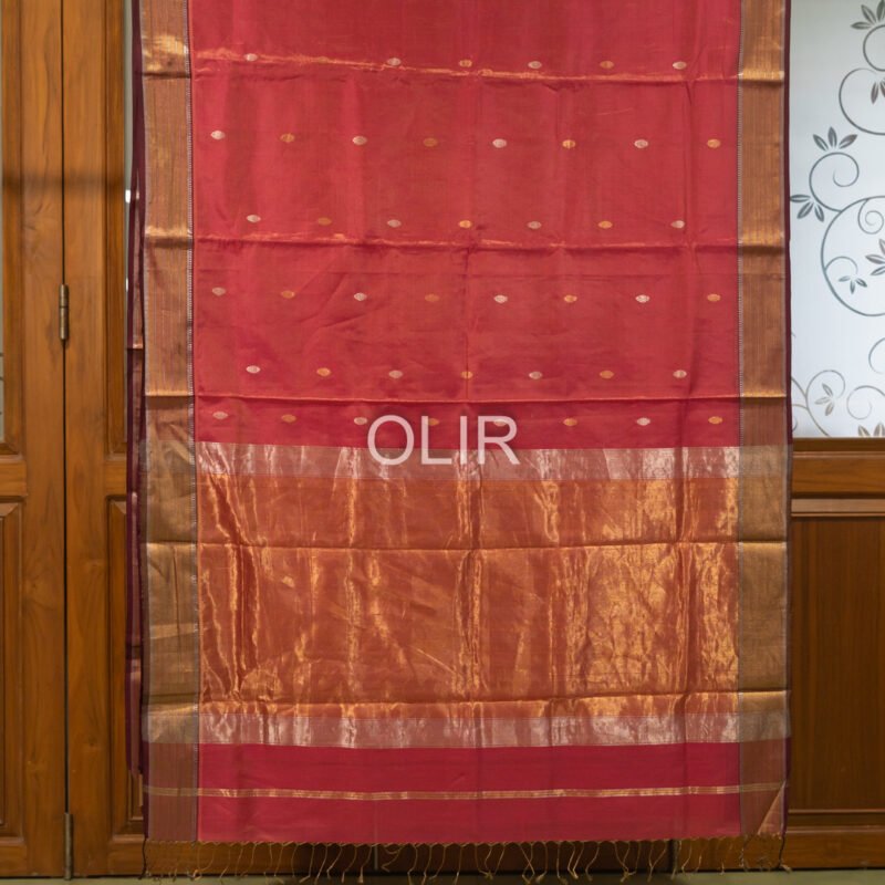 MSC057 - Rose Pink Maheshwari Handloom Silk Cotton