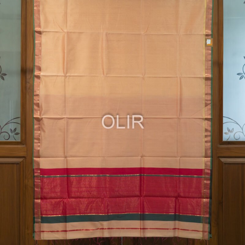 MSC081 Peach Maheshwari Handloom Silk Cotton